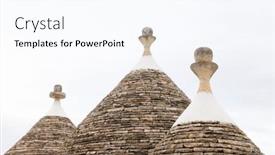  Presentation with architectural - PPT theme enhanced with architectural-detail-of-the-historical background and a cool aqua colored foreground