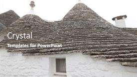  Presentation with architectural - Presentation theme featuring architectural-detail-of-the-historical background and a gray colored foreground