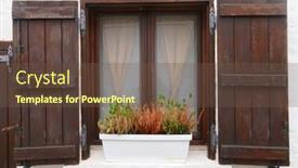  Presentation with architectural - Presentation design consisting of architectural-detail-of-the-historical background and a tawny brown colored foreground