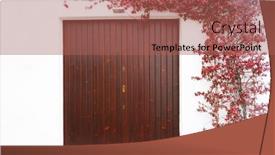  Presentation with architectural - PPT layouts featuring architectural-detail-of-the-historical background and a coral colored foreground