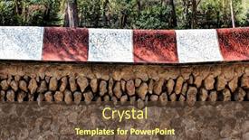  Presentation with municipal buildings - Slide deck having architectural-details-of-buildings background and a tawny brown colored foreground