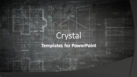  Presentation with architectural - Audience pleasing theme consisting of architectural-drafts-on-black-board backdrop and a dark gray colored foreground