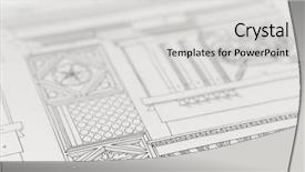  Presentation with architectural - Cool new PPT layouts with architectural drawing - detail column backdrop and a light gray colored foreground