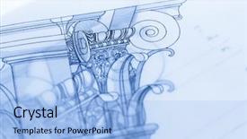  Presentation with architectural - Cool new presentation theme with architectural drawing - detail column backdrop and a light blue colored foreground