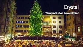  Presentation with christmas tree - Beautiful slide deck featuring architectural marketing - christmas tree in innsbruck austria backdrop and a black colored foreground