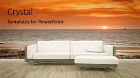  Presentation with microbiology 3d rendering virus bacteria - Amazing presentation theme having architectural poster - 3d rendering of a sofa backdrop and a gold colored foreground