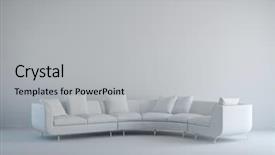  Presentation with room - Amazing presentation theme having architectural poster - interior with white sofa indoors backdrop and a light gray colored foreground