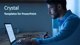  Presentation with interior designer - Amazing presentation theme having architecture - architect sitting at night working backdrop and a ocean colored foreground