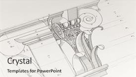  Presentation with drawing architecture - Theme enhanced with architecture - architectural drawing - detail column background and a white colored foreground