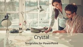  Presentation with mechanical engineers mechanical engineering science - Cool new presentation theme with architecture - confident team of engineers working backdrop and a soft green colored foreground