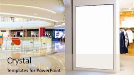  Presentation with box - PPT theme consisting of architecture - corridor with light box background and a soft green colored foreground