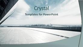  Presentation with new york - Amazing PPT layouts having architecture - empty floor with modern cityscape backdrop and a lemonade colored foreground