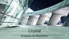  Presentation with buildings - Audience pleasing slide deck consisting of architecture - exterior of modern buildings backdrop and a light blue colored foreground