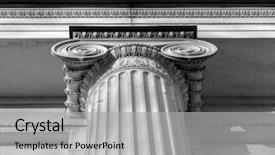  Presentation with architecture - Colorful slide set enhanced with architecture - ionian column capital architectural detail backdrop and a light gray colored foreground