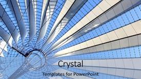  Presentation with architecture construction - Audience pleasing slide deck consisting of architecture - roof construction - abstract architectural backdrop and a light blue colored foreground