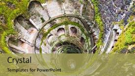  Presentation with well - PPT theme consisting of architecture - sintra portugal at the initiation background and a yellow colored foreground