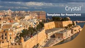  Presentation with malta - Colorful slide deck enhanced with architecture-and-city-walls backdrop and a ocean colored foreground