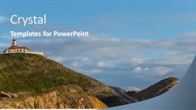  Presentation with environment - Presentation theme featuring architecture-and-environment-of-cabo background and a teal colored foreground