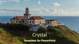  Presentation with environment - PPT theme having architecture-and-environment-of-cabo background and a tawny brown colored foreground