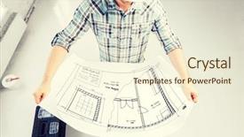  Presentation with renovation - Theme consisting of architecture and renovation concept - male background and a cream colored foreground