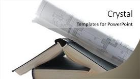  Presentation with floor plan - Presentation theme featuring architecture autocad - house and lots of rolls background and a white colored foreground