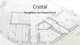  Presentation with blueprint - Presentation consisting of architecture blueprint - house plan background and a white colored foreground