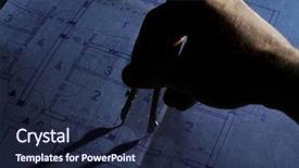  Presentation with prison escape - Audience pleasing presentation theme consisting of architecture blueprint document prison escape backdrop and a navy blue colored foreground