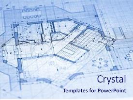 Architecture Blueprint House Plan PPT template 89 | CrystalGraphics