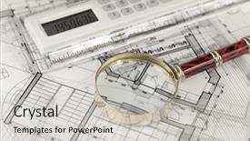  Presentation with architecture plans - Cool new presentation with architecture blueprints - house plans electronic backdrop and a  colored foreground