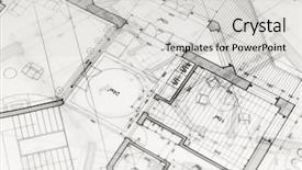  Presentation with architecture plans - Cool new PPT theme with architecture blueprints house plans backdrop and a light gray colored foreground