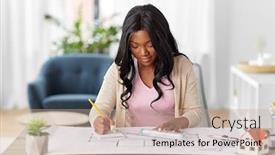  Presentation with architecture home - Slide set with architecture-building-construction-and-real background and a coral colored foreground