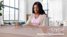  Presentation with architecture home - Cool new PPT layouts with architecture-building-construction-and-real backdrop and a coral colored foreground