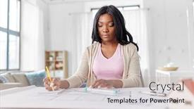  Presentation with architecture construction - Slide deck having architecture-building-construction-and-real background and a soft green colored foreground