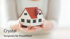  Presentation with architecture home - Theme featuring architecture building construction real estate background and a soft green colored foreground