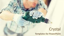  Presentation with home design - Presentation theme consisting of architecture carpenter - interior design and home renovation background and a cream colored foreground