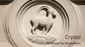  Presentation with zodiac - Amazing slide set having image of a zodiac capricorn backdrop and a soft green colored foreground