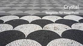  Presentation with mosaic pavement - Cool new theme with diminishing - mosaic tiles pavement pattern backdrop and a gray colored foreground