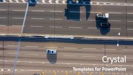  Presentation with traffic road - Colorful PPT layouts enhanced with top view of traffic road backdrop and a gray colored foreground