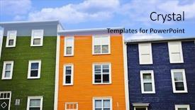  Presentation with newfoundland - Amazing slides having architecture color building - colorful houses on hill backdrop and a light blue colored foreground