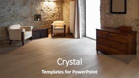  Presentation with lounge - Slide deck enhanced with architecture comfortable loft furnished lounge background and a violet colored foreground