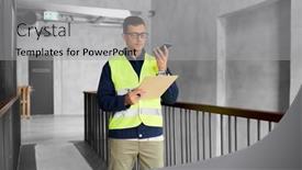  Presentation with architecture construction - PPT theme having architecture-construction-business-and-building background and a light gray colored foreground