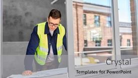 Presentation with architecture construction - Presentation featuring architecture-construction-business-and-people background and a light gray colored foreground