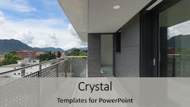  Presentation with architecture - Beautiful slide deck featuring architecture contemporary balcony backdrop and a light gray colored foreground