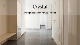  Presentation with apartment - Cool new slide deck with architecture corridor view of empty backdrop and a lemonade colored foreground