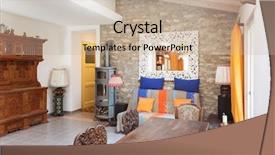  Presentation with love for country - Presentation design having architecture country house lovely living background and a mint green colored foreground