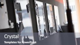  Presentation with interior - Presentation theme enhanced with architecture desing - empty startup office interior background and a  colored foreground