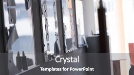  Presentation with interior - Colorful PPT theme enhanced with architecture desing - empty startup office interior backdrop and a  colored foreground