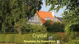  Presentation with nature countryside - Slide deck featuring architecture desing - wooden house in the countryside background and a  colored foreground