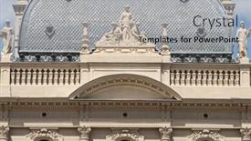  Presentation with baroque - Beautiful PPT theme featuring architecture-detail-of-museum backdrop and a light gray colored foreground