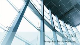  Presentation with architecture glass - Theme featuring architecture details modern building glass background and a light blue colored foreground